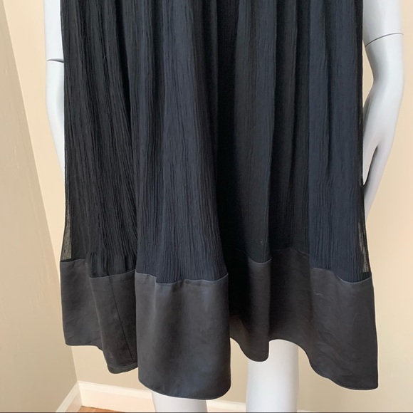 MAGGY LONDON Silk Halter Fit & Flare Midi Dress Black LBD Party Size 6P - Picture 6 of 16